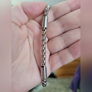 Silver Box Link Chain Bracelet for Men